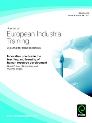 cover image of Journal of European Industrial Training, Volume 34, Issue 8 & 9